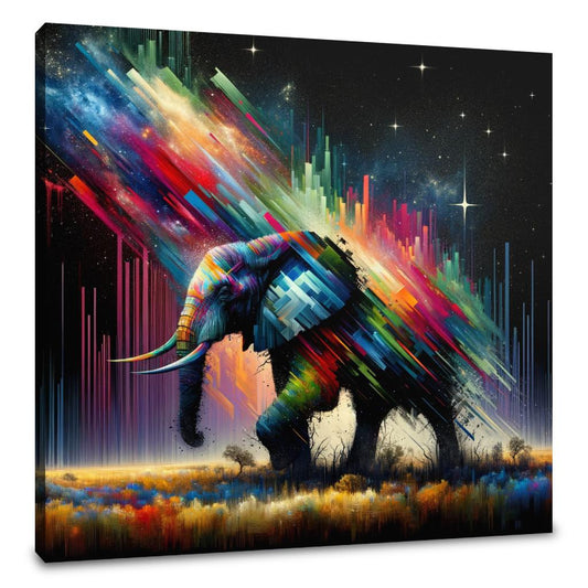 Elephant Night: Modern Majesty Canvas