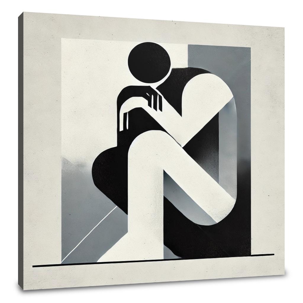 Contemplative Silhouette Canvas
