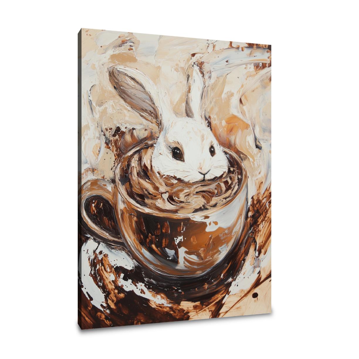 Bunny in Cocoa Canvas