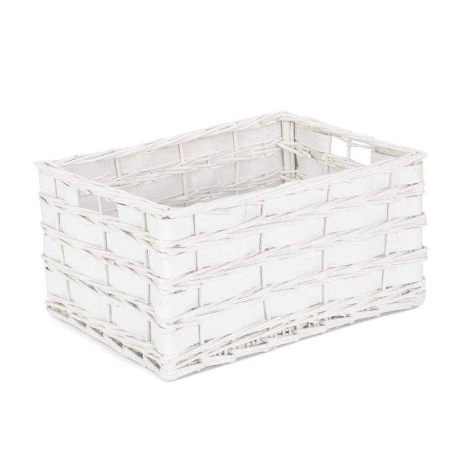 Large White Scandi Storage Basket
