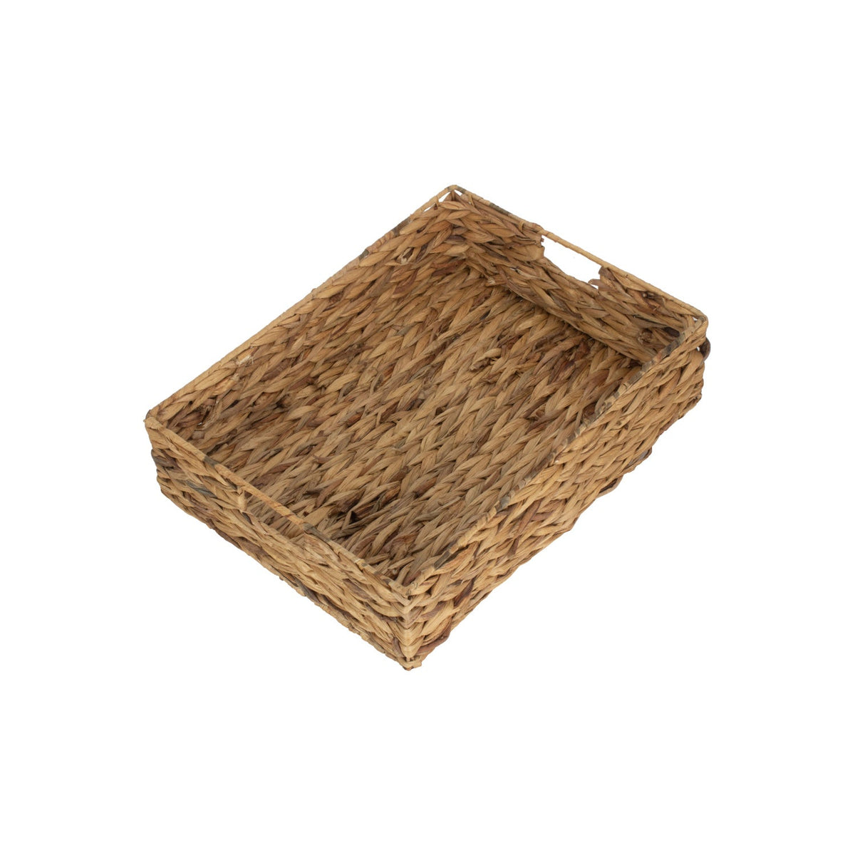 Large Shallow Rectangular Water Hyacinth Storage Tray Basket