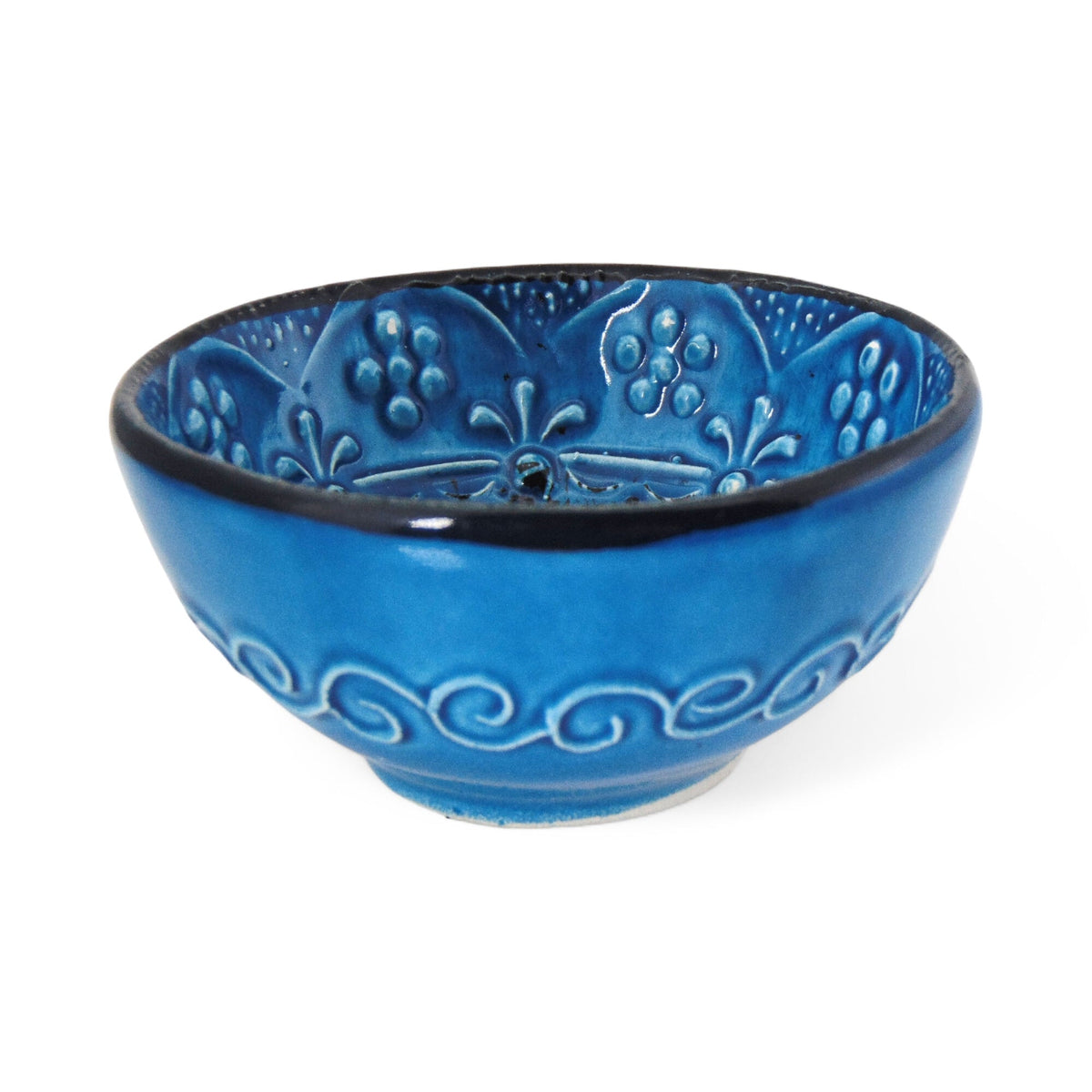 8 cm Handmade Bowl, Stars Blue