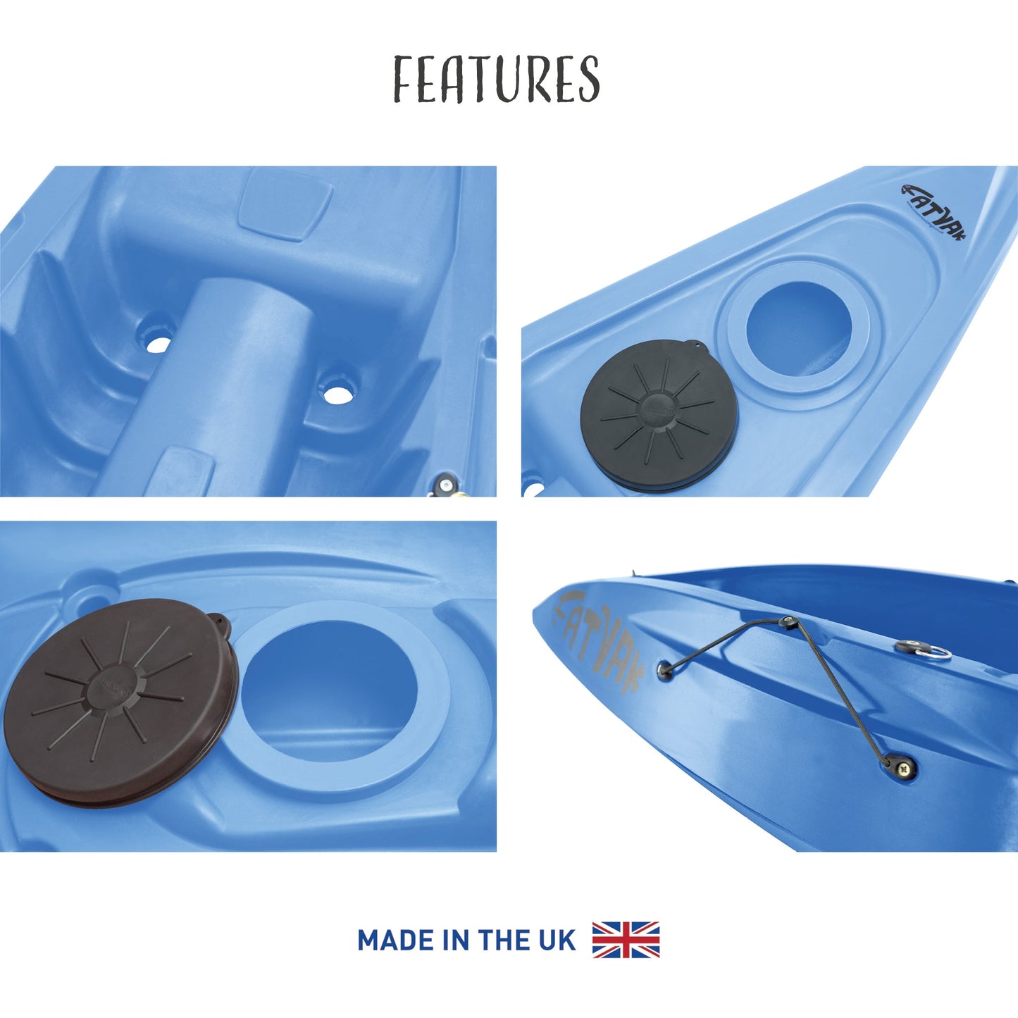 Kaafu Solo Kayak | Blue | Lightweight & Stable