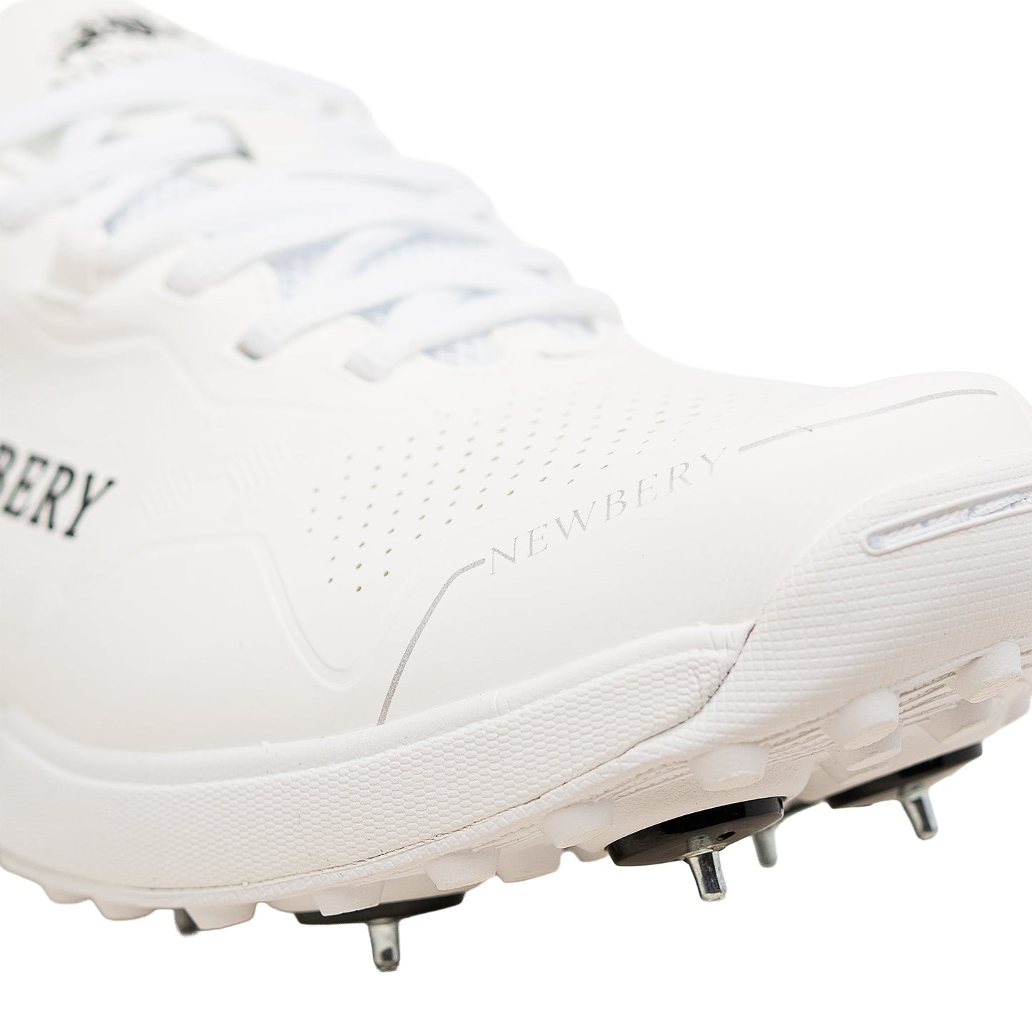 Newbery 360 Cricket Shoe - Full White Spikes