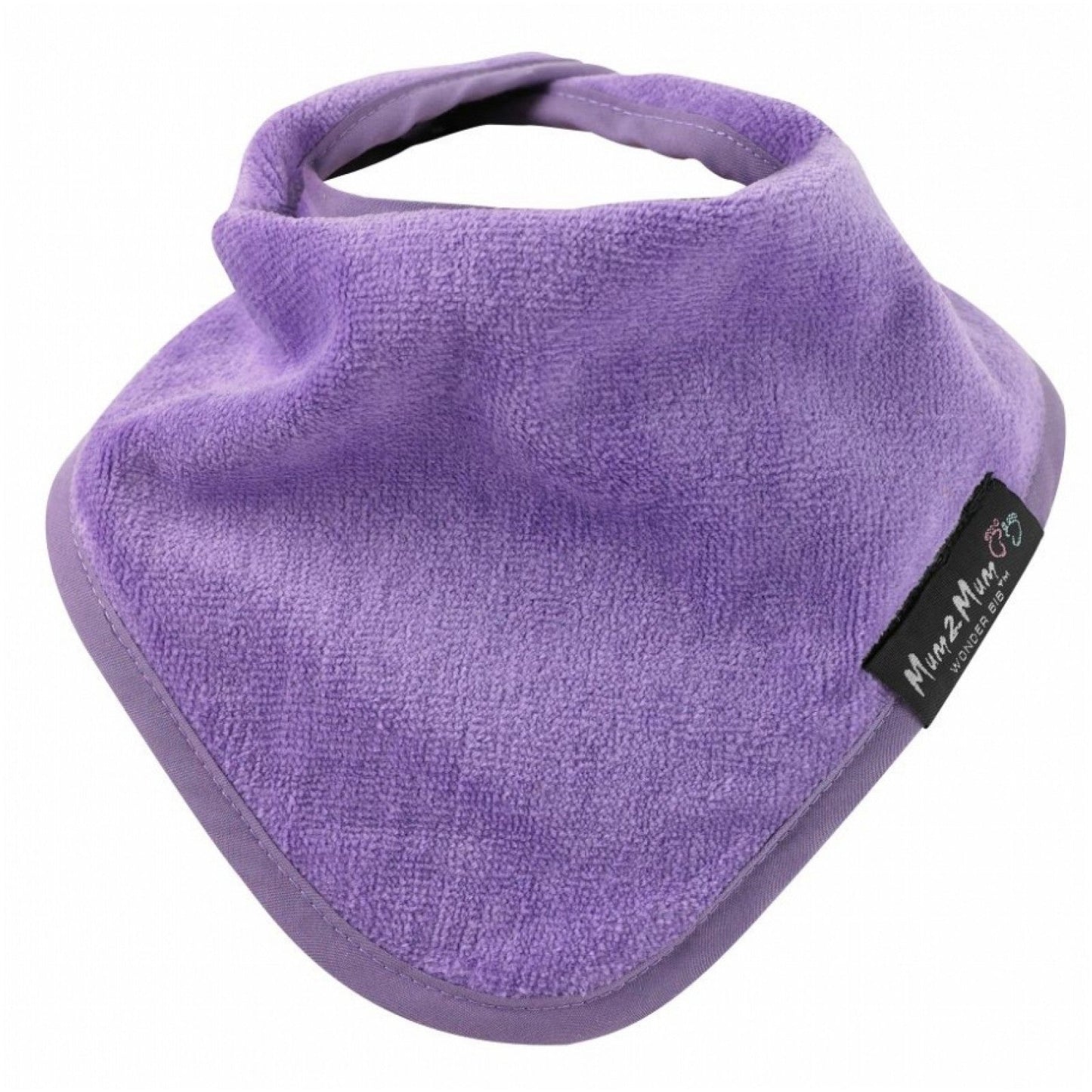 3 PACK - Mum 2 Mum Bandana Style Baby Bibs - Cerise / Purple / Baby Pink