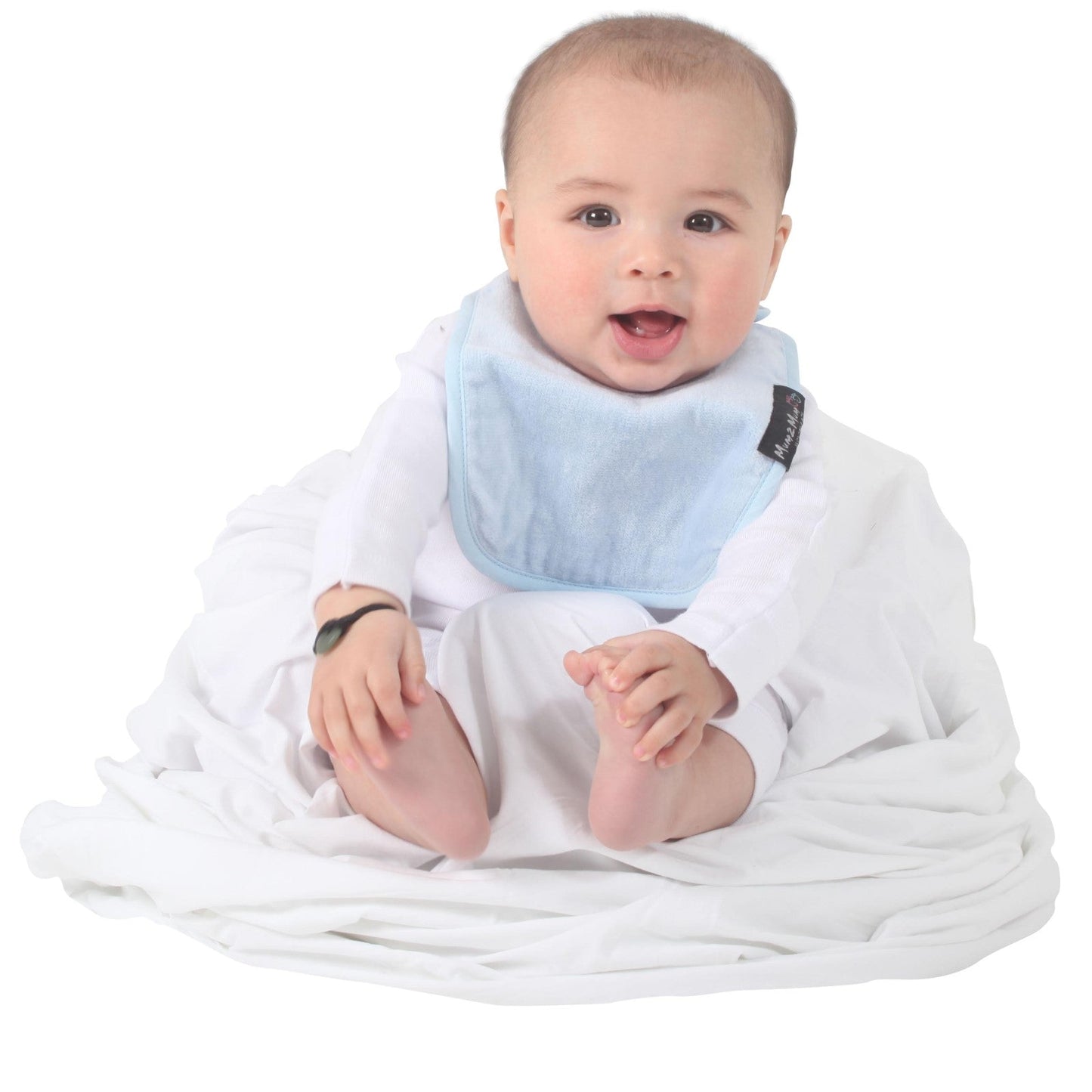 3 PACK - Mum 2 Mum Infant Wonder Bibs - Navy / Teal / Baby Blue