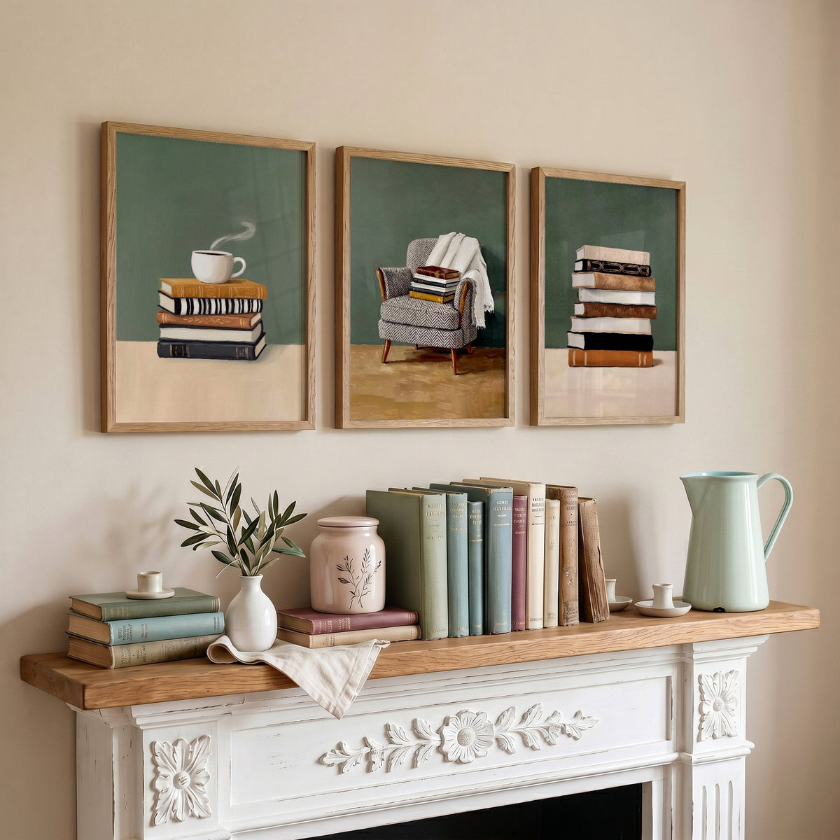 Bohemian Books & Reading Nook Wall Art Prints | Set of 3