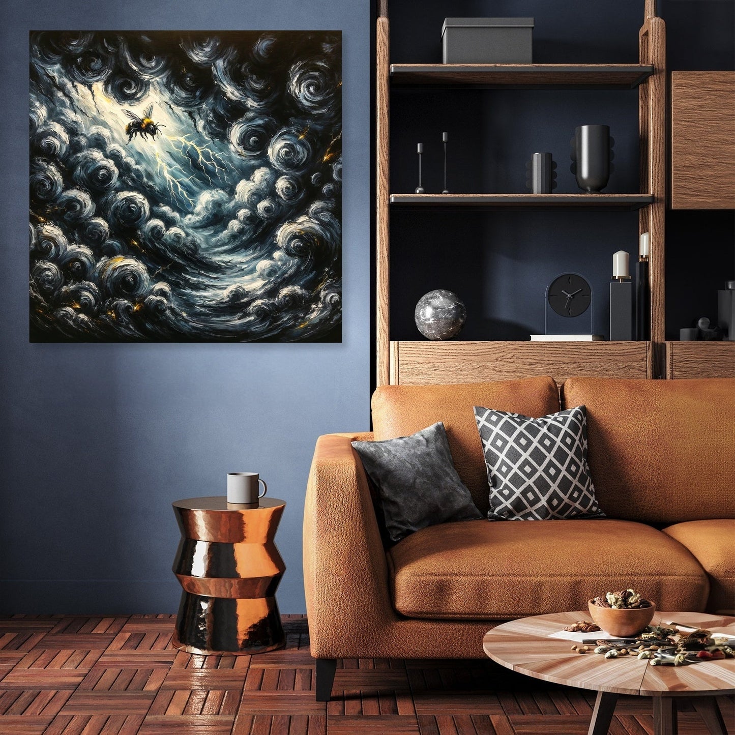 Bee Amidst the Storm Canvas