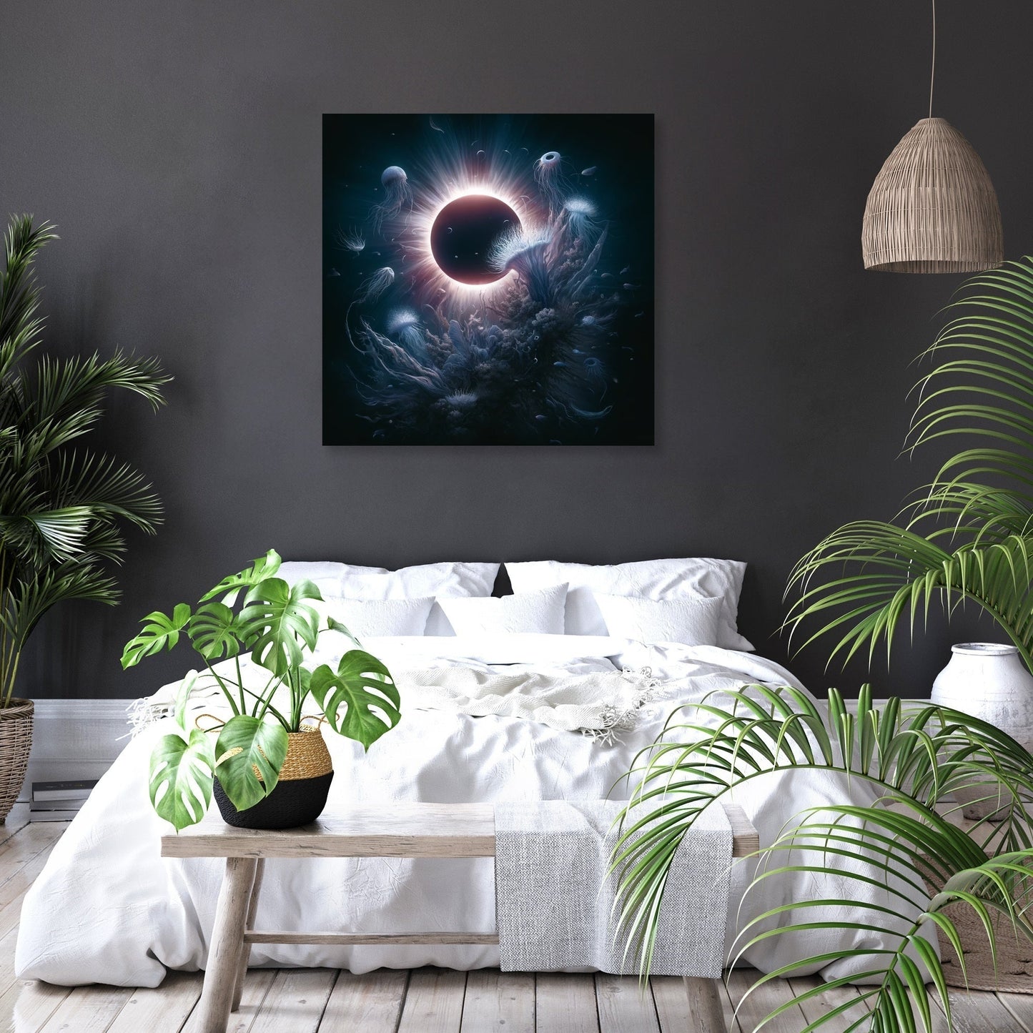 Eclipse Under the Sea Canvas