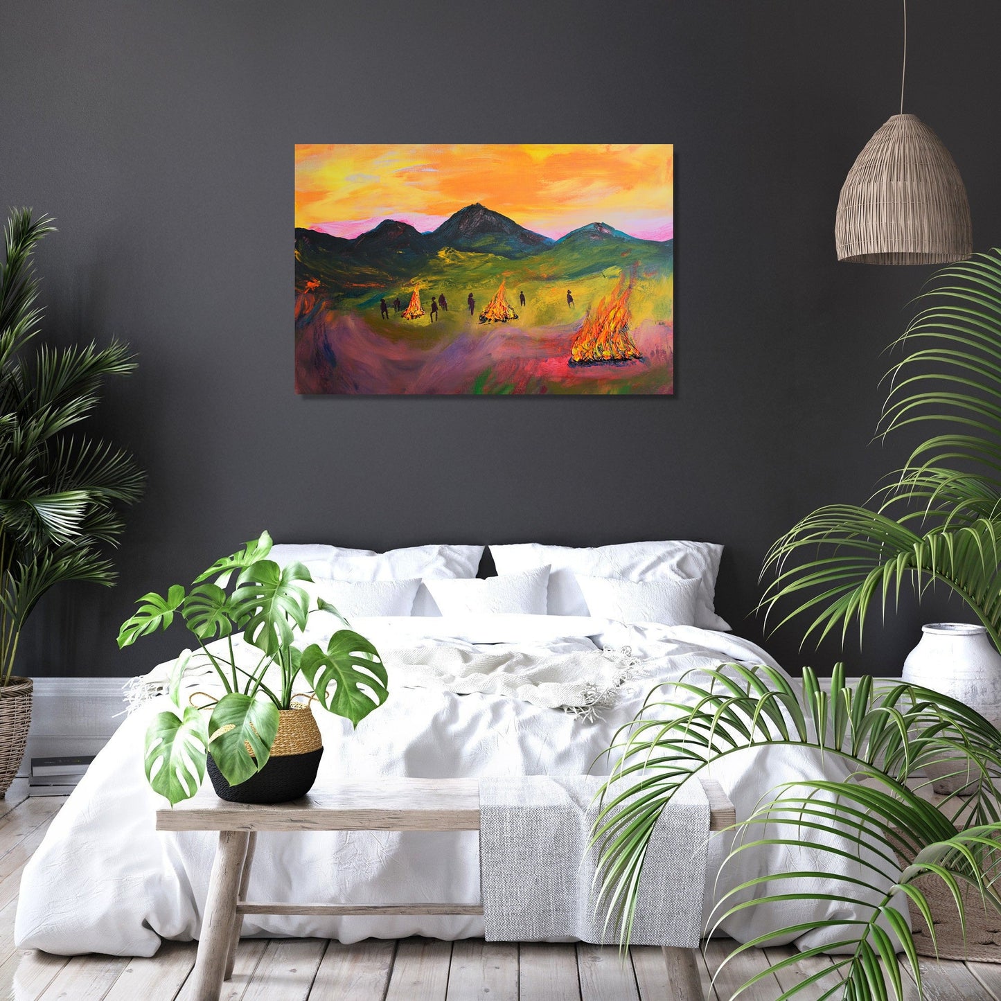Bealtaine Bonfires Canvas