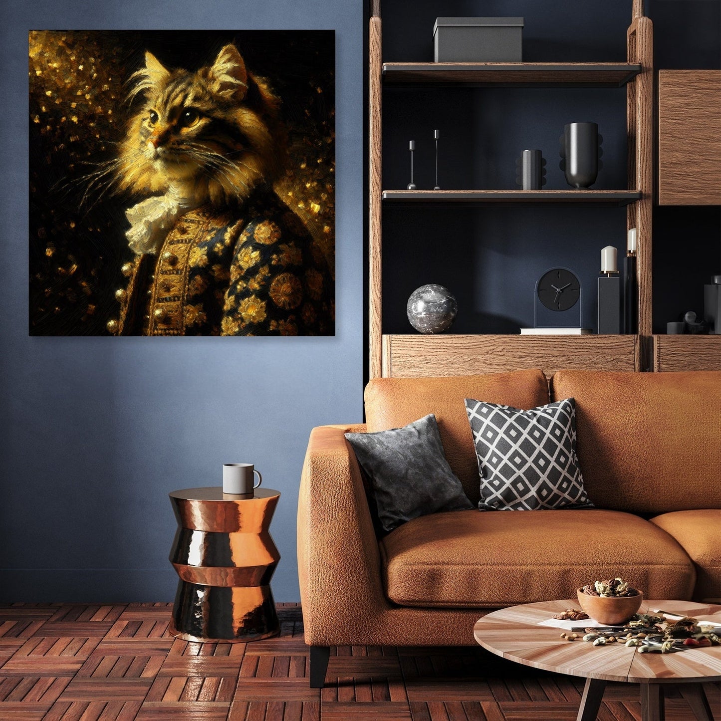 Royal Feline Noir Canvas