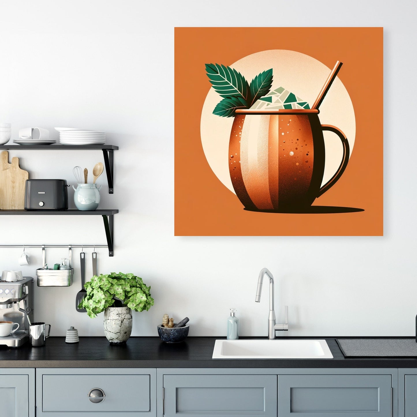 Moscow Mule Minimalist Interpretation Canvas
