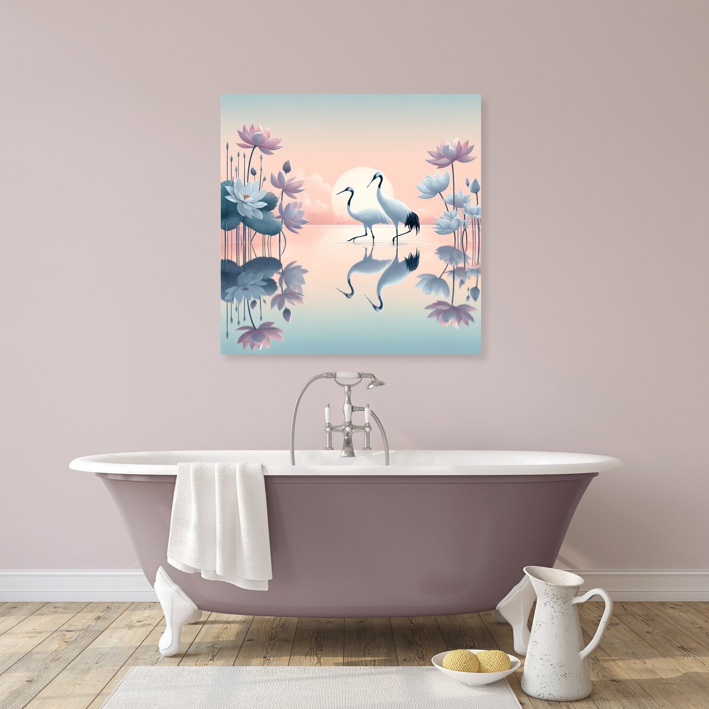 Graceful Cranes Canvas