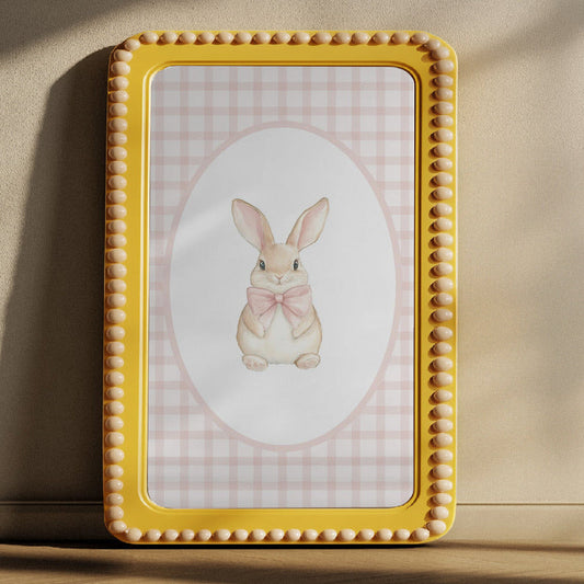 Rabbit Gingham Print