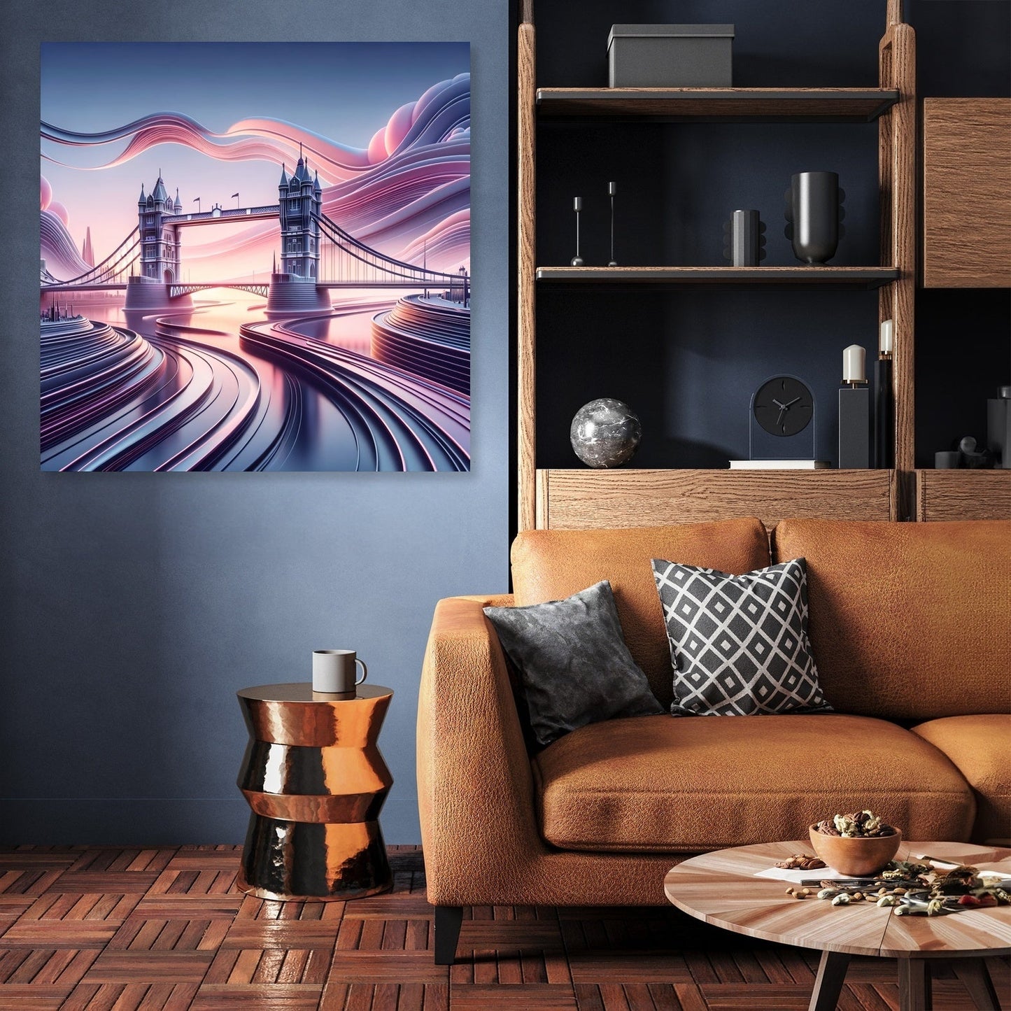 Futuristic Tower Bridge Canvas