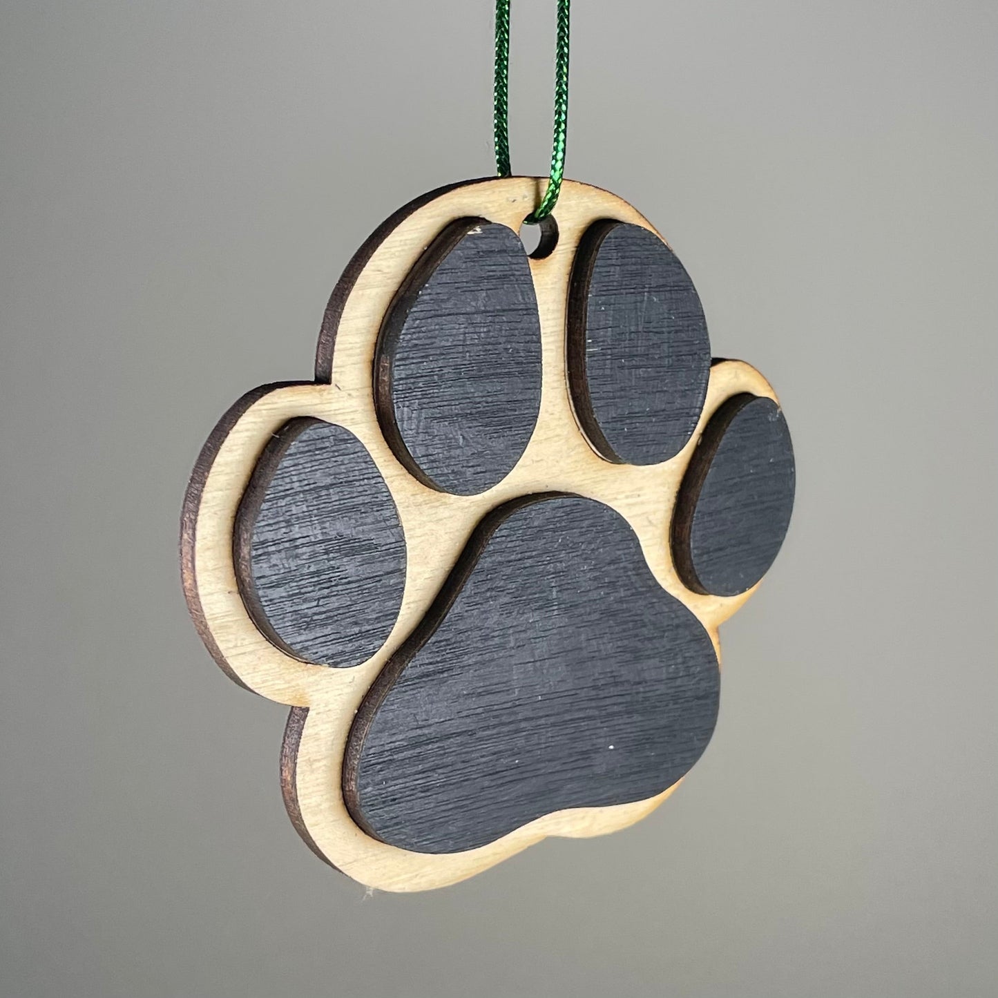 Dog Paw Print Bauble - Handmade Ornament by Curious Rabbit ®