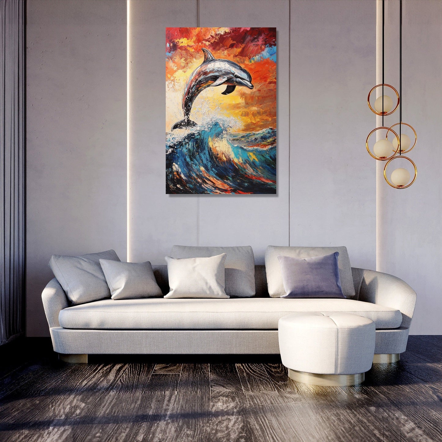 Dolphin's Exultant Leap Canvas
