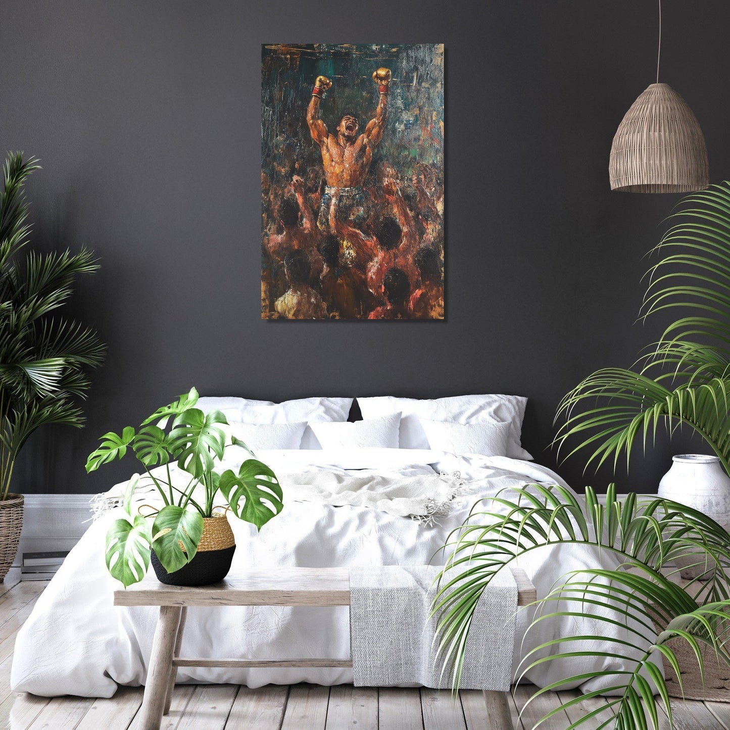 Victorious Boxer Triumph Canvas