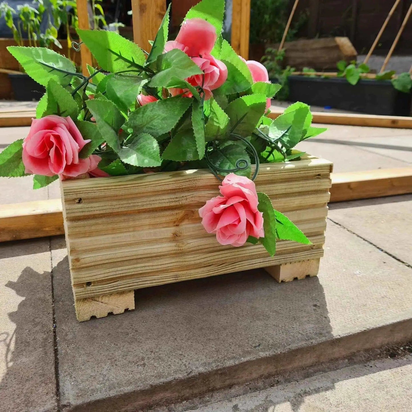 30cm Long Wooden Decking Planter