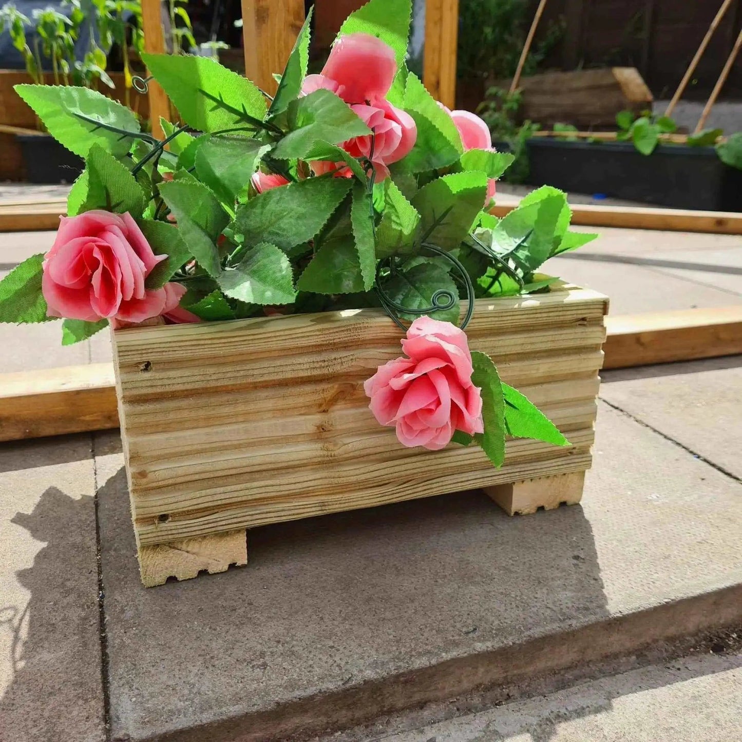 30cm Square Wooden Decking Planter