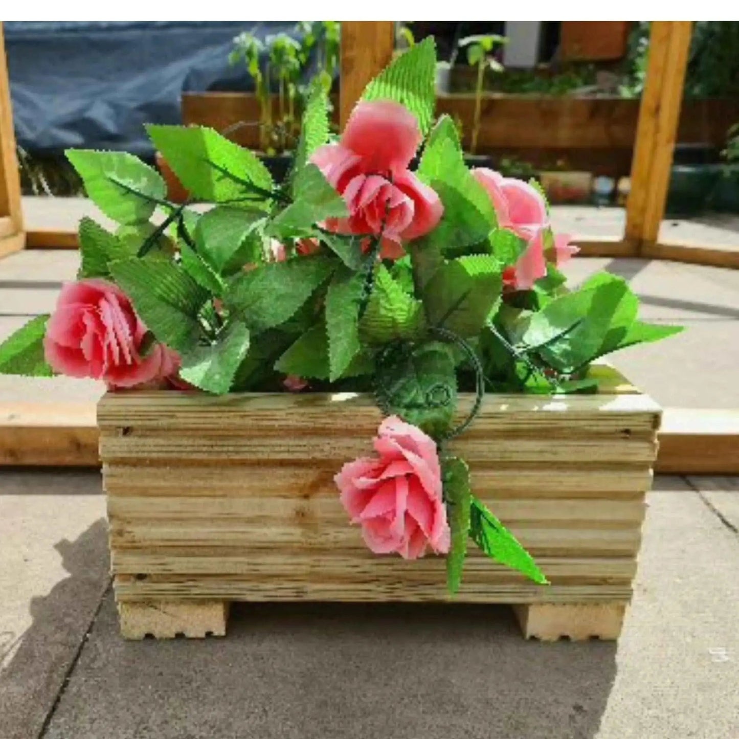 30cm Square Wooden Decking Planter