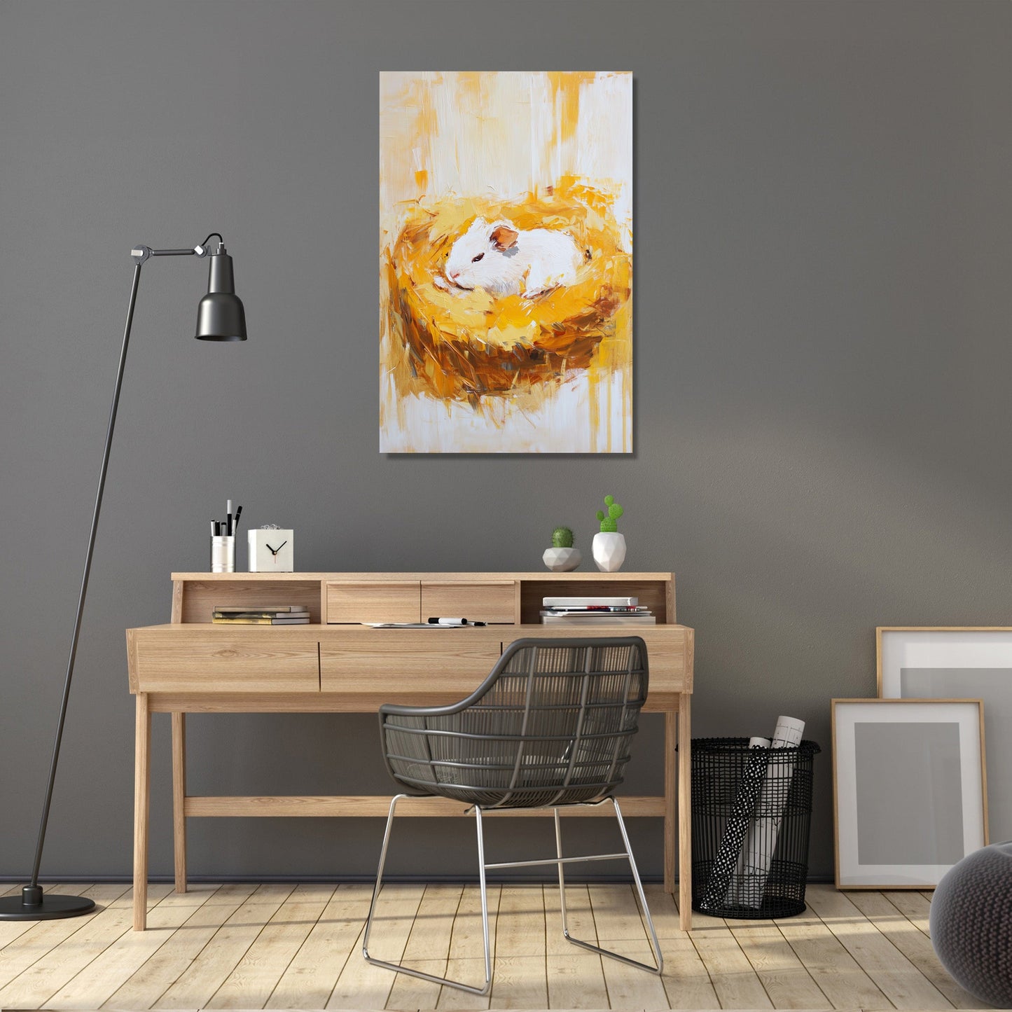 Contented Guinea Pig Canvas