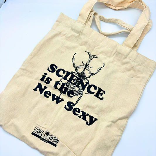 Mr Sci Glass Specimen Jar & Science Tote Bag Fighting Forever (Beetle)