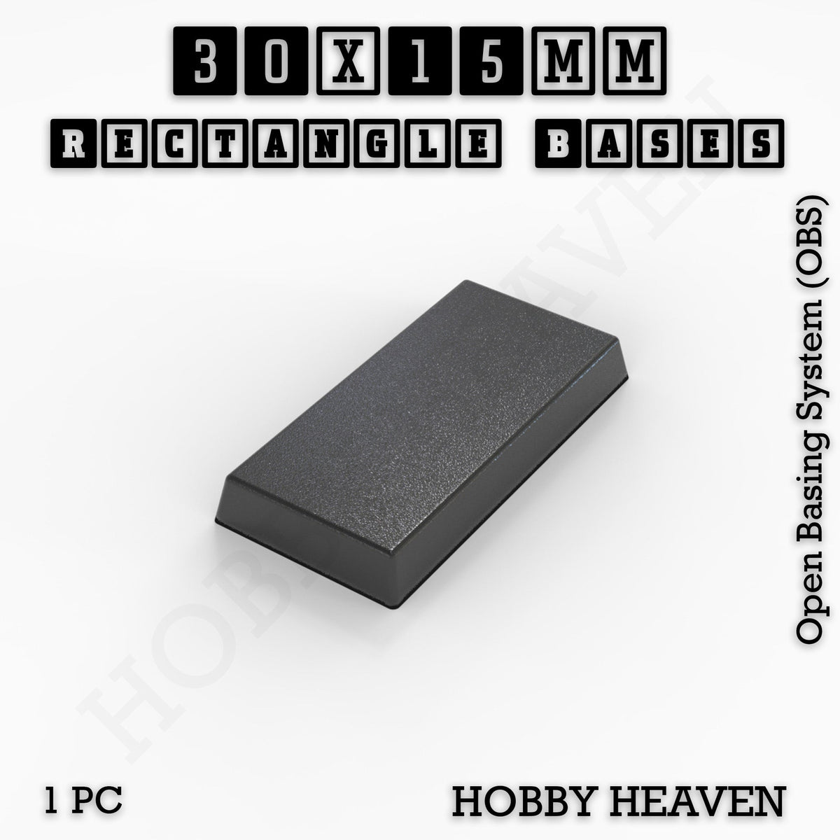 Rectangle Bases Medium Sizes - 75x30mm to 125x40mm and up to 100x90mm Wide - 3D Print Tabletop Games