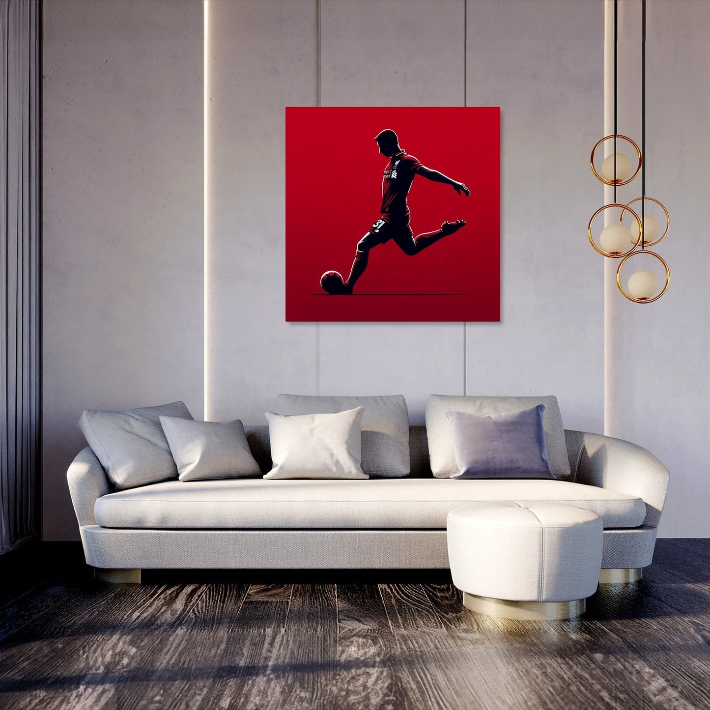 Mersey Red Decisive Kick Canvas