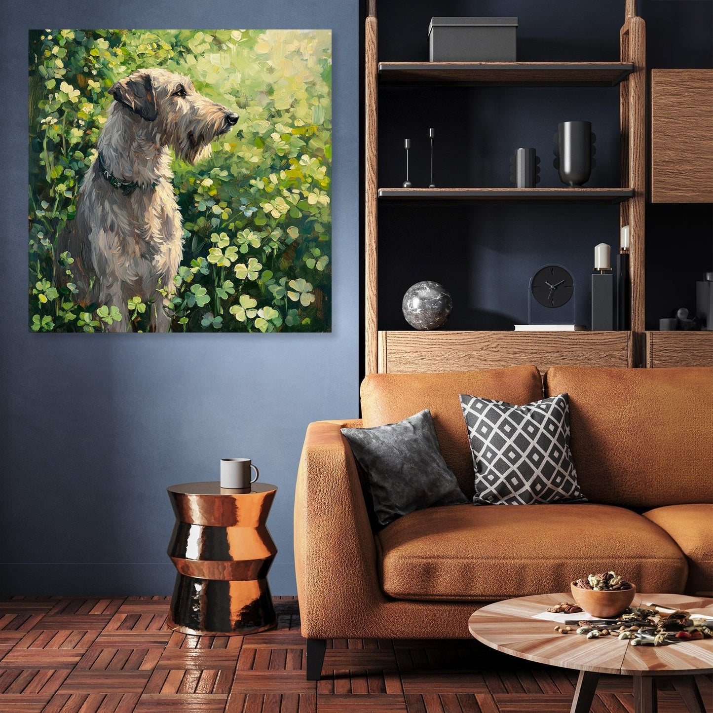 Irish Wolfhound in Clover Canvas