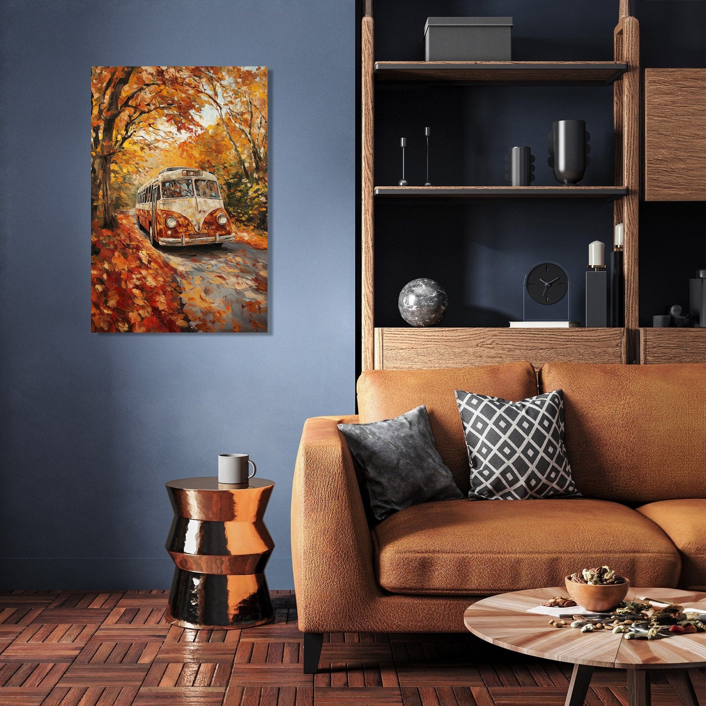Vintage Tour Bus Canvas