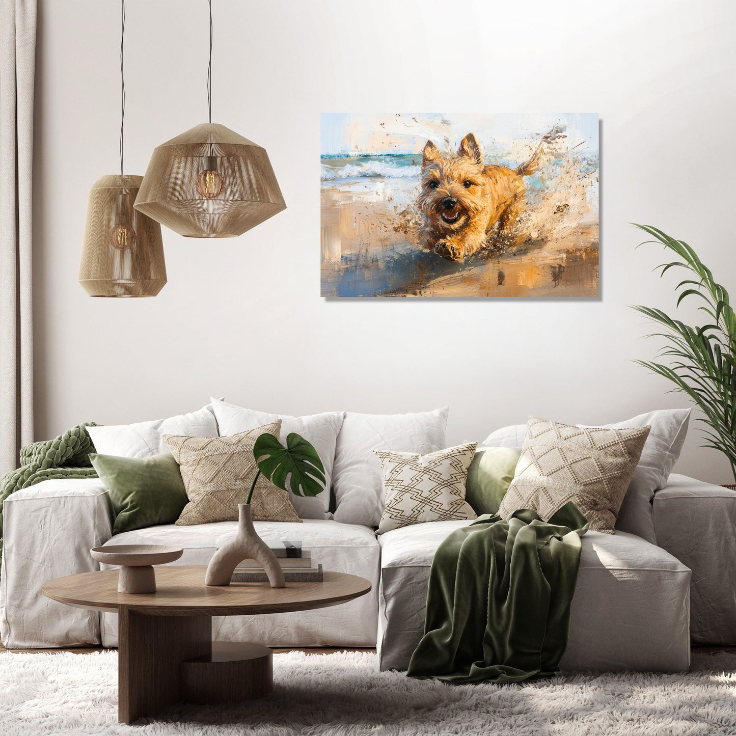 Terrier's Beach Adventure Canvas