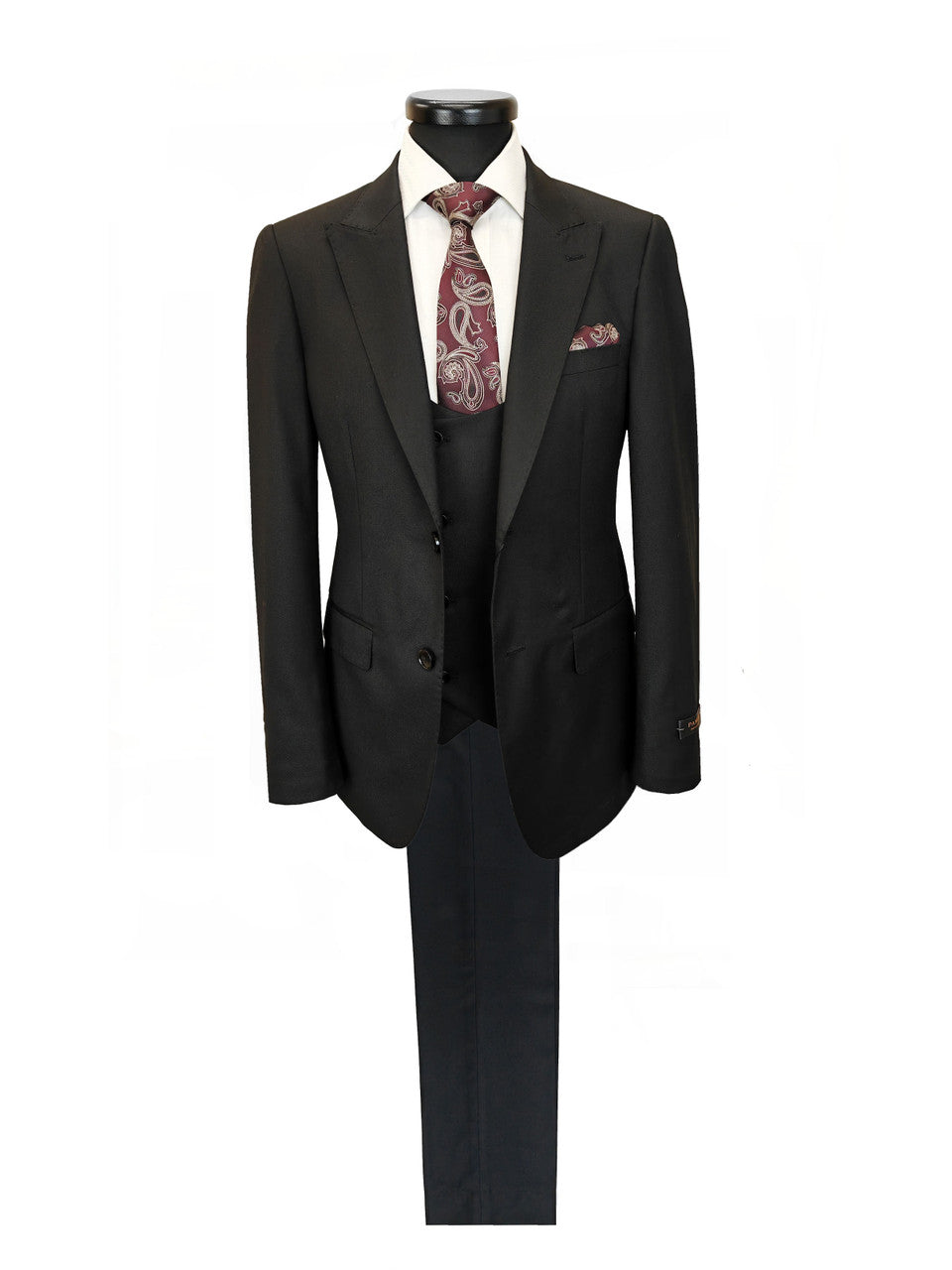 Men's 3-Piece Black Slim Fit Suit