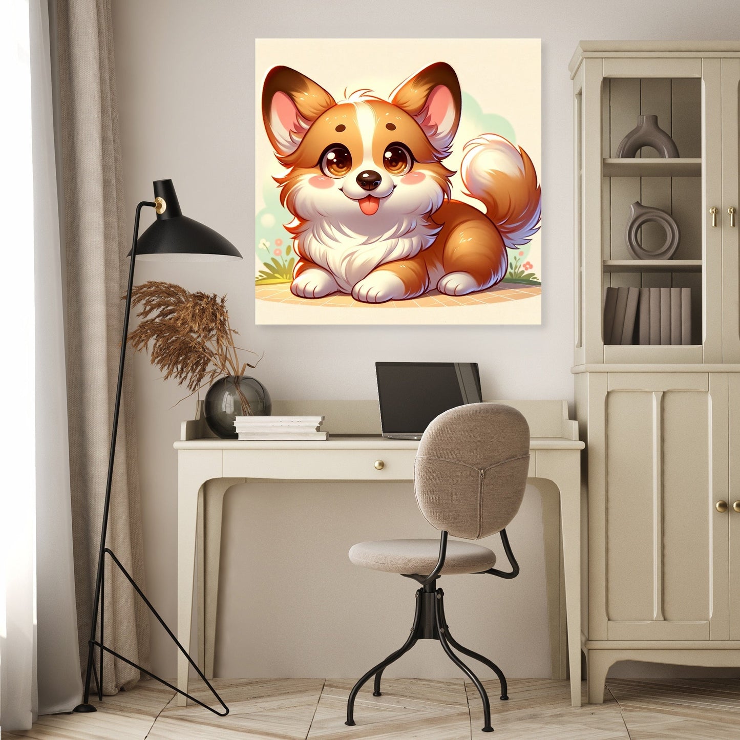 Playful Corgi Delight Canvas