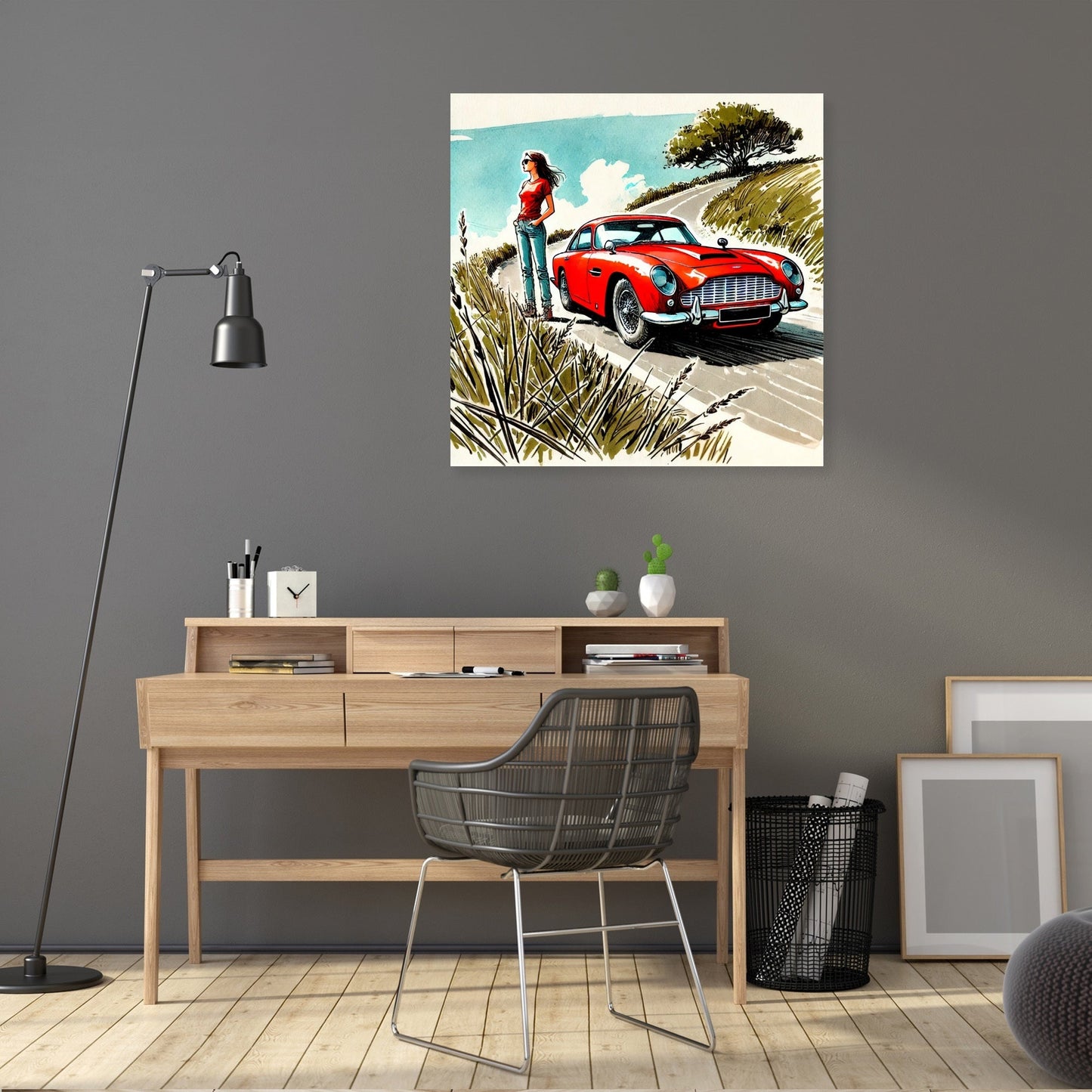 Crimson Drive Canvas