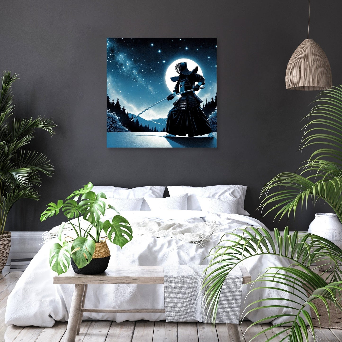 Kendo Under Starlight Canvas