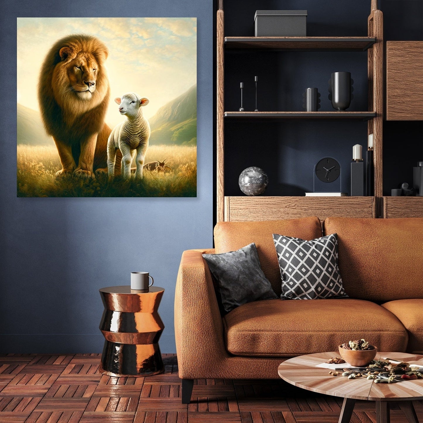 Sheep and Lion Harmony Canvas