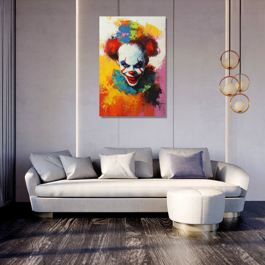 Enigmatic Clown Sunrise Canvas