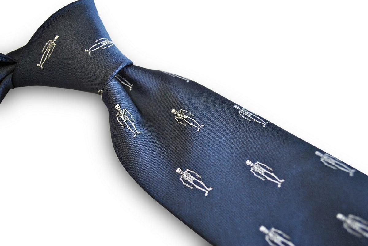 Frederick Thomas Halloween Skeleton Pattern Mens Tie