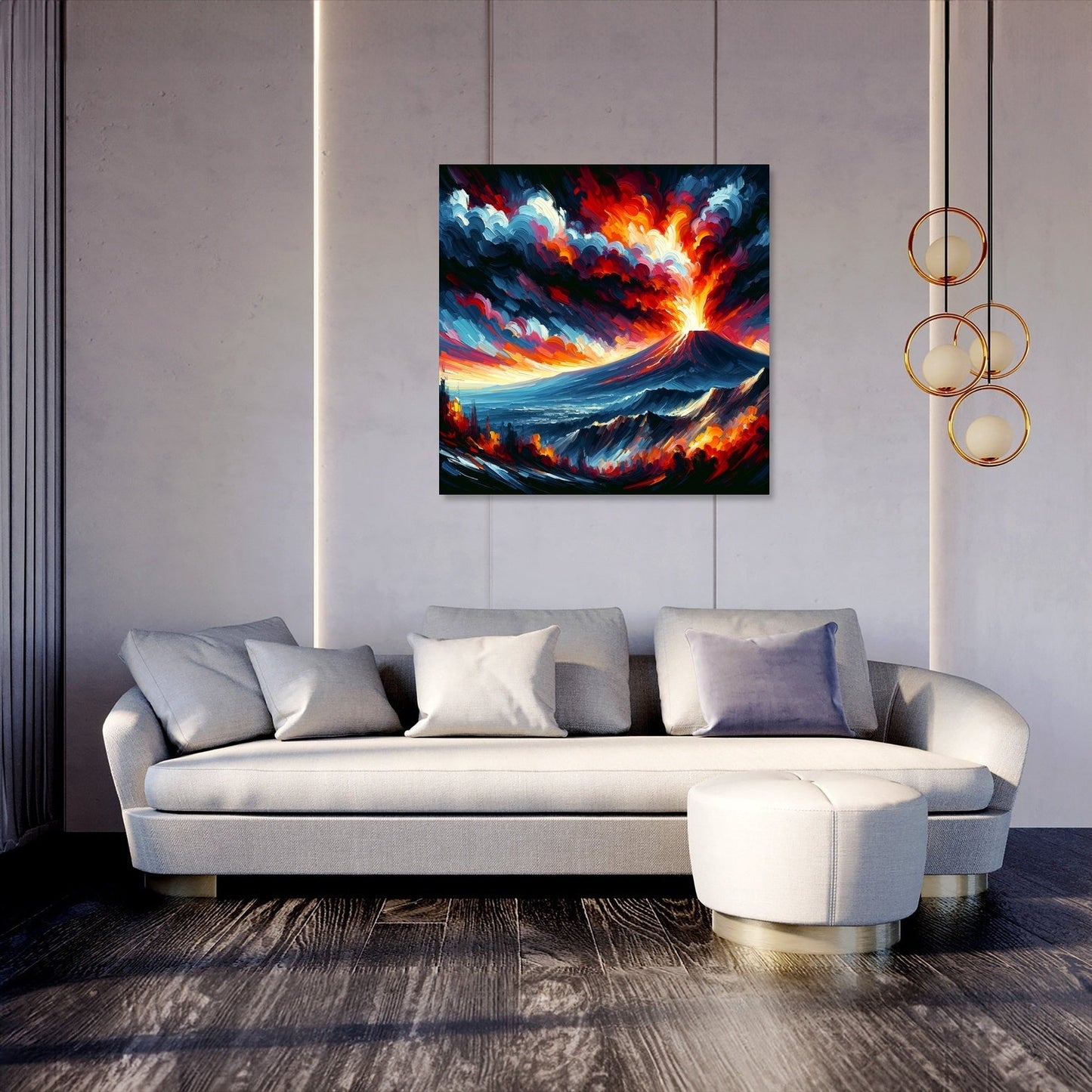 Etna Eruption Canvas