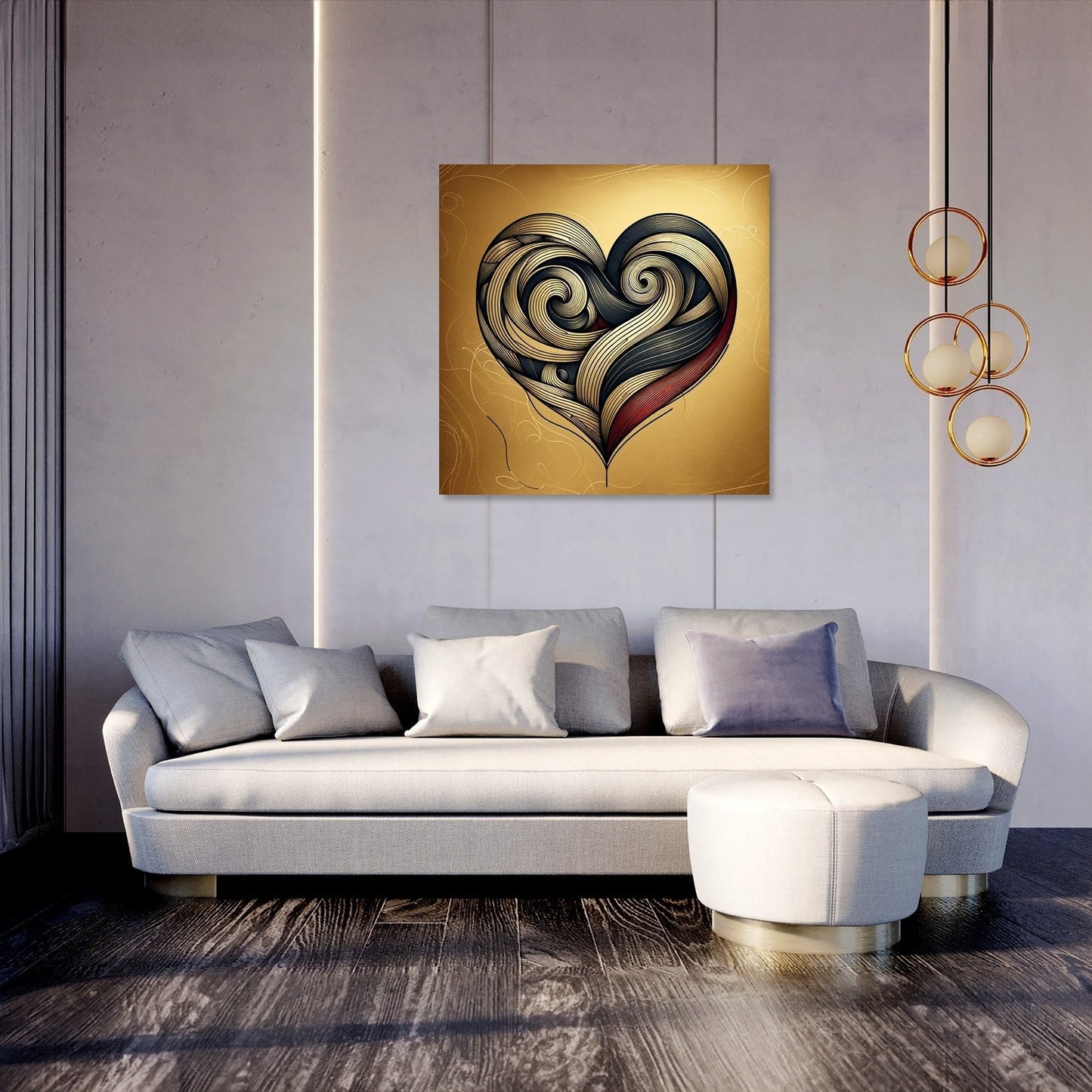 Crimson Heart Canvas