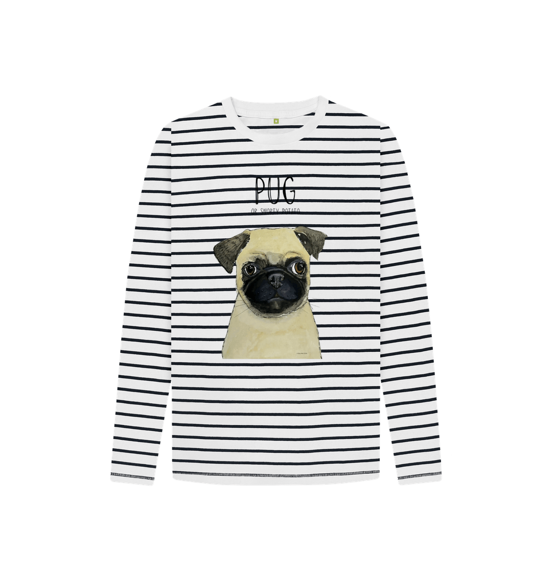 Pug-tastic Breton Long-Sleeve T-Shirt for Kids – Stripe Up the Fun!