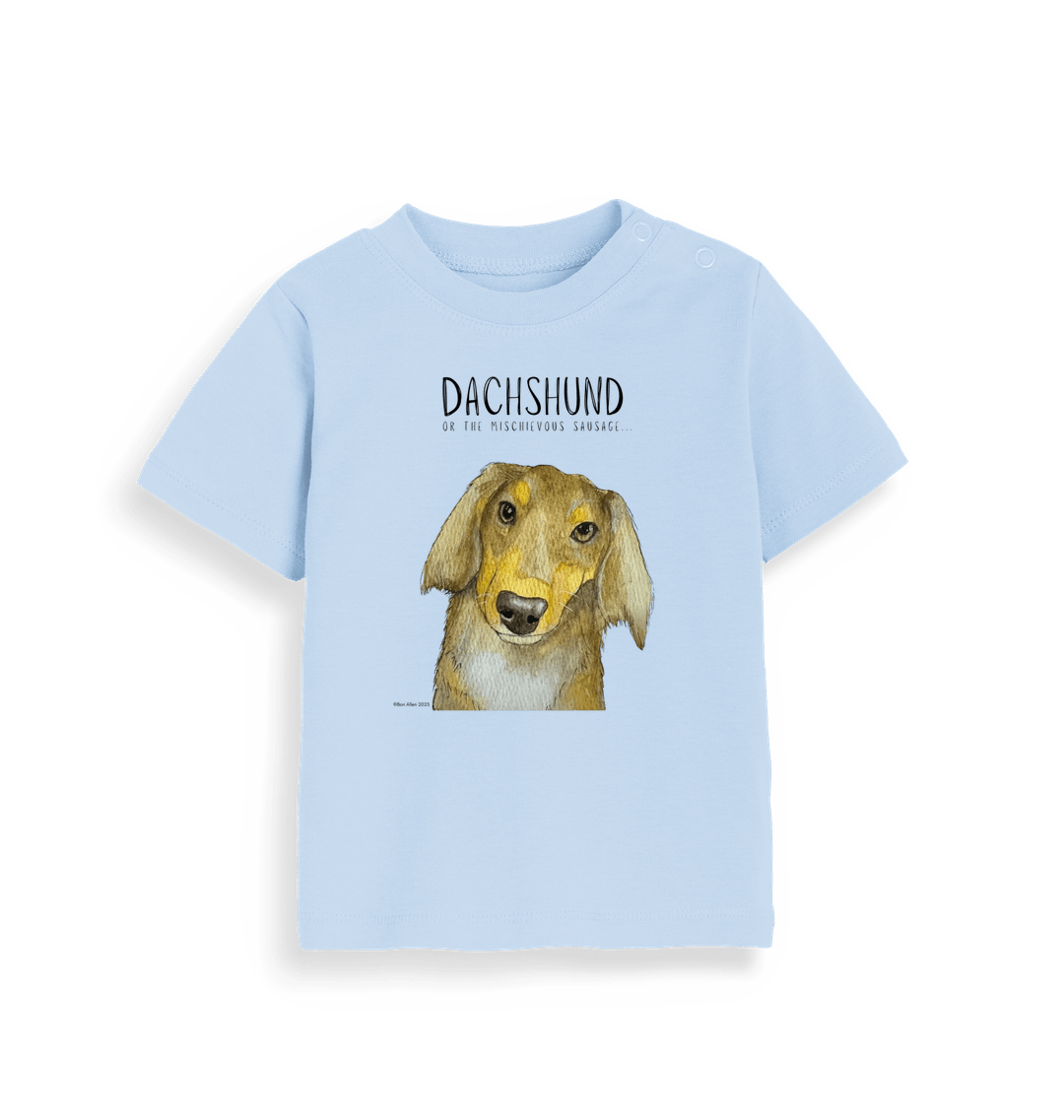Long Haired Dachshund Baby Tee – Small But Mighty!