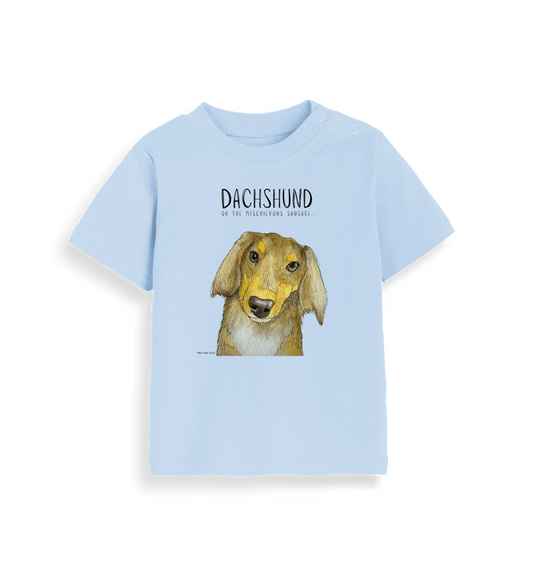 Long Haired Dachshund Baby Tee – Small But Mighty!
