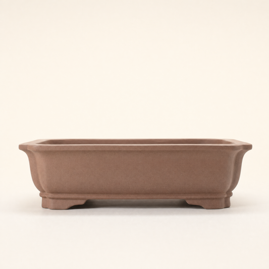31cm Unglazed Bonsai Pot Oval | 31cm x 25cm x 8cm | Rectangle | Brown