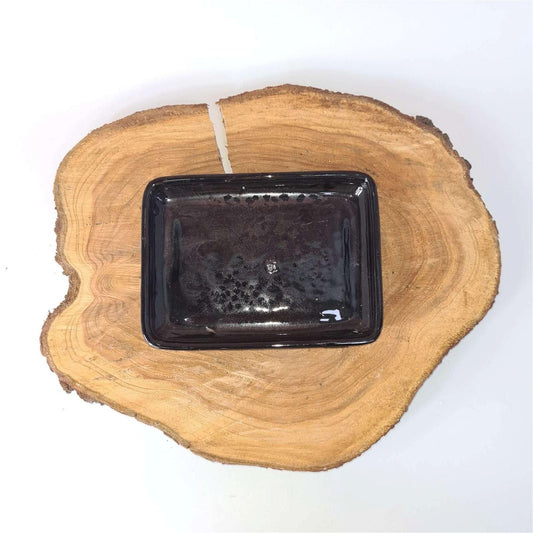 31cm Glazed Drip Tray | Rectangle | Black