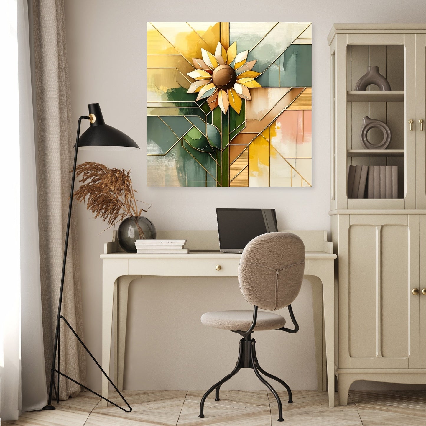 Kintsugi Sunflower Canvas