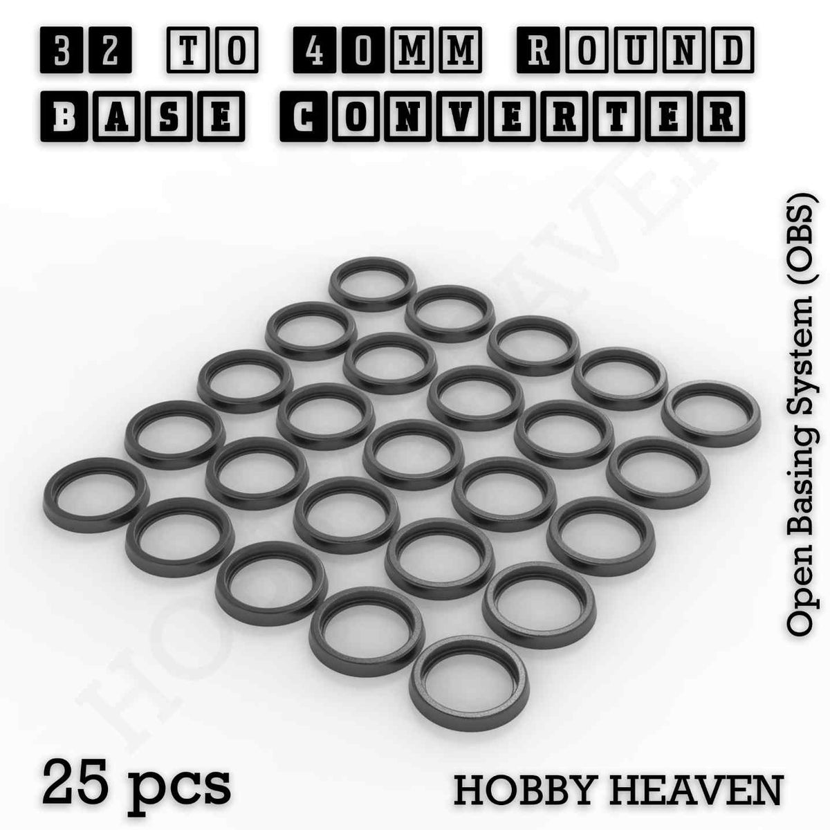 Round to Round Base Converters 3D Print Full Range