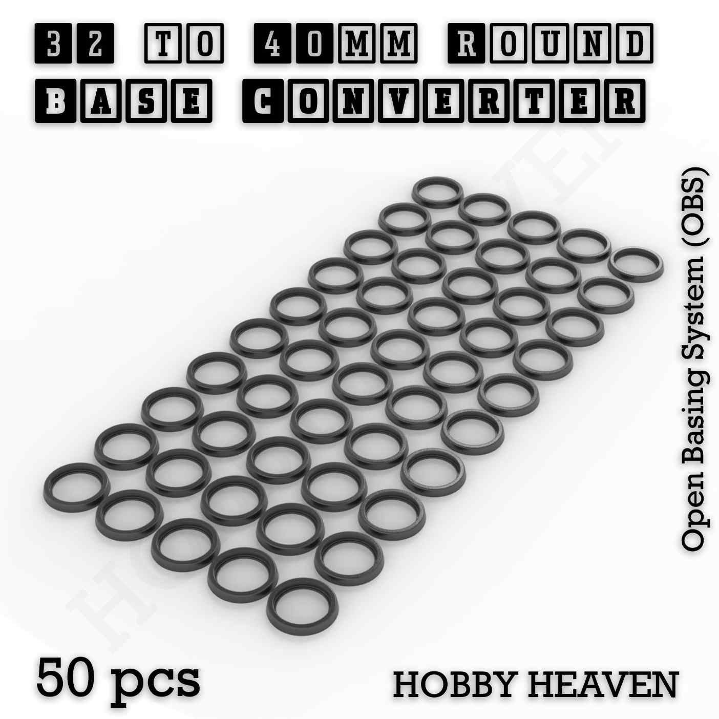 Round to Round Base Converters 3D Print Full Range