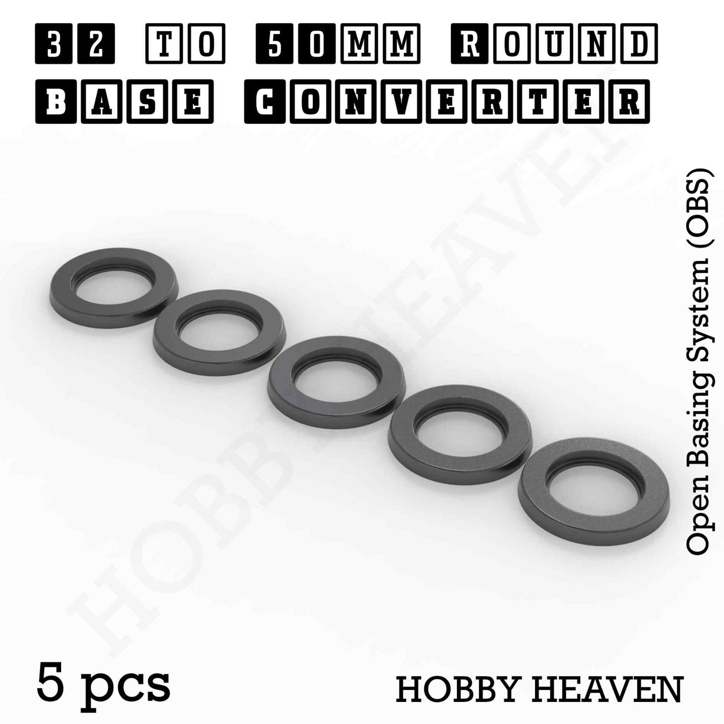 Round to Round Base Converters 3D Print Full Range